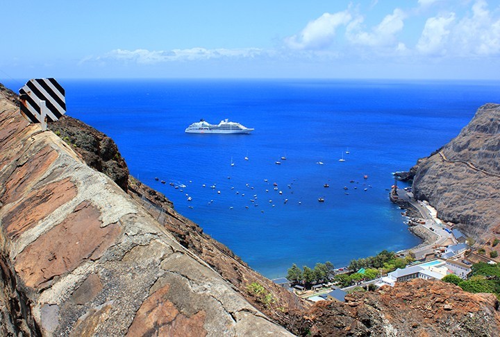 Cruise Ships Jamesbay St Helena Island